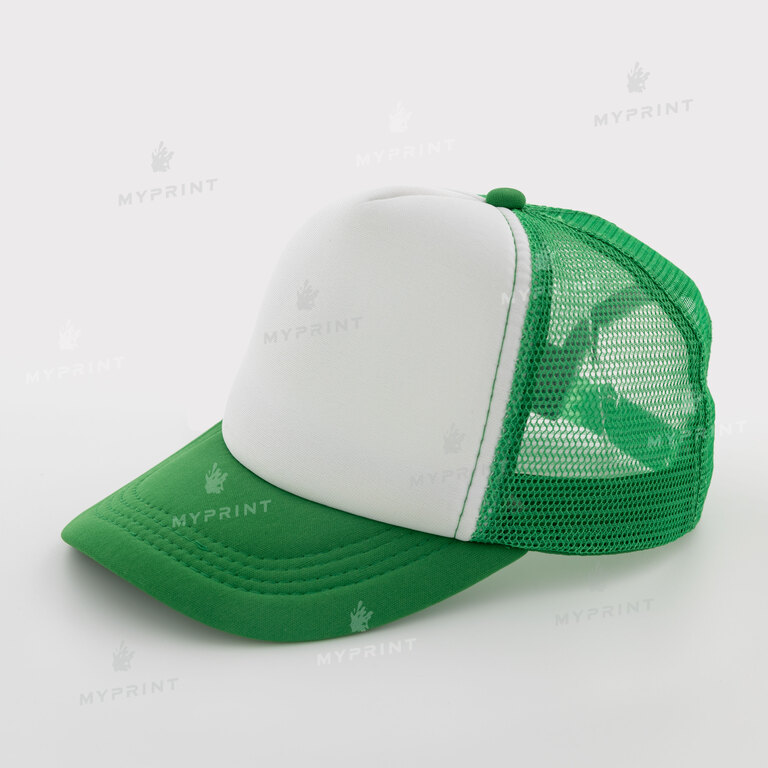 Кепка тракер для сублимации детская зеленая (11136) 