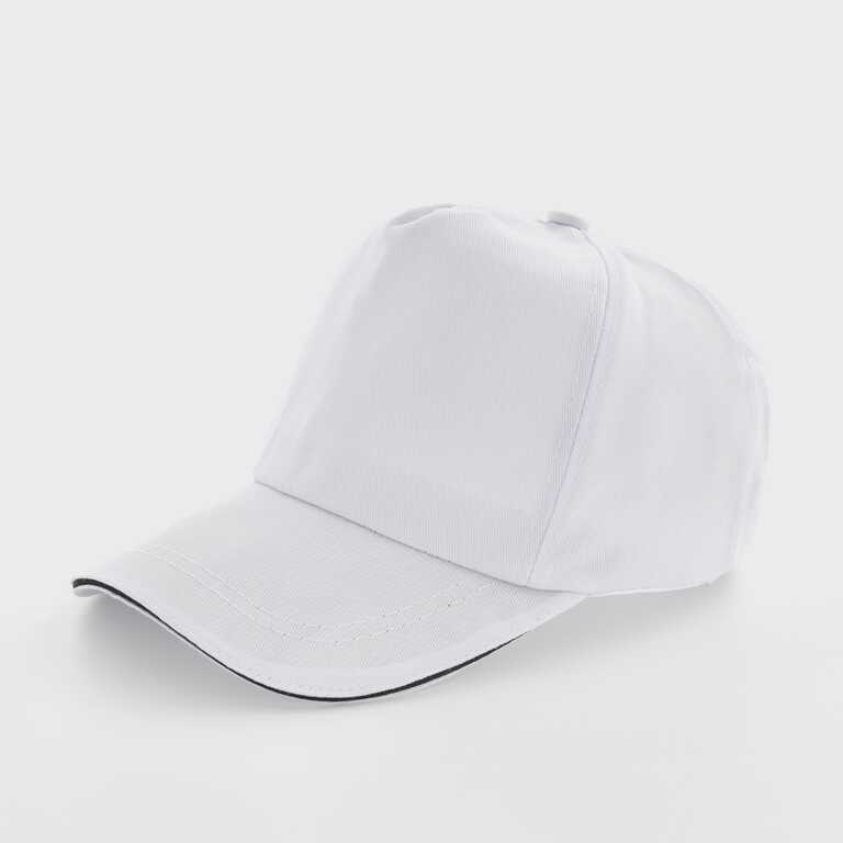 Five-piece cap for sublimation polyester children's white (10351)  Five-piece cap for sublimation polyester children's white (10351)