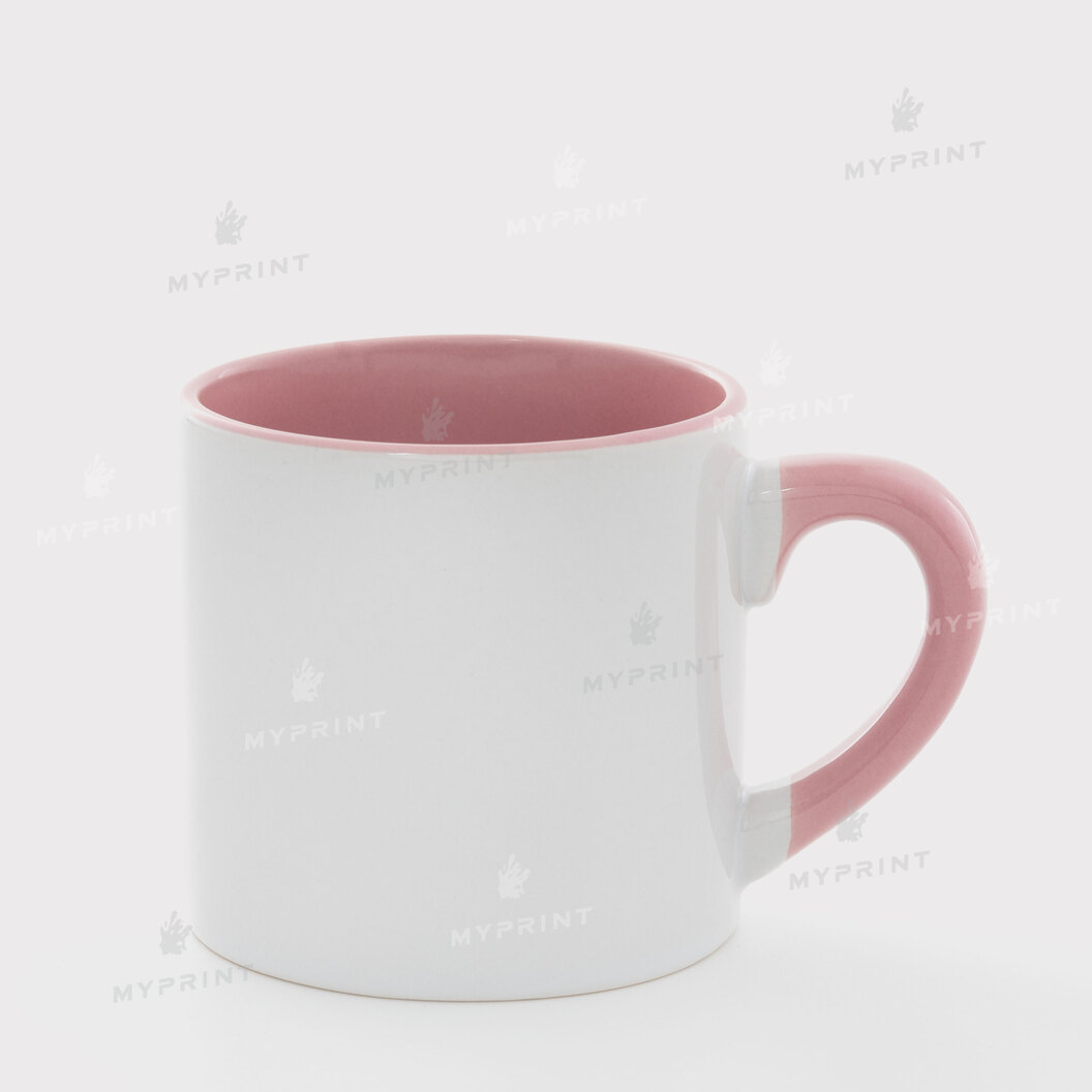 Sublimation mug colored inside with colored handle pink 6 Oz (180 ml) (10266) - фото 1 Sublimation mug colored inside with colored handle pink 6 Oz (180 ml) (10266) - фото 1 - Blanks for sublimation