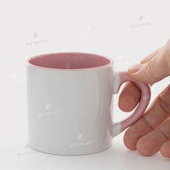 Sublimation mug colored inside with colored handle pink 6 Oz (180 ml) (10266) - фото 2 Sublimation mug colored inside with colored handle pink 6 Oz (180 ml) (10266) - фото 2 - Blanks for sublimation