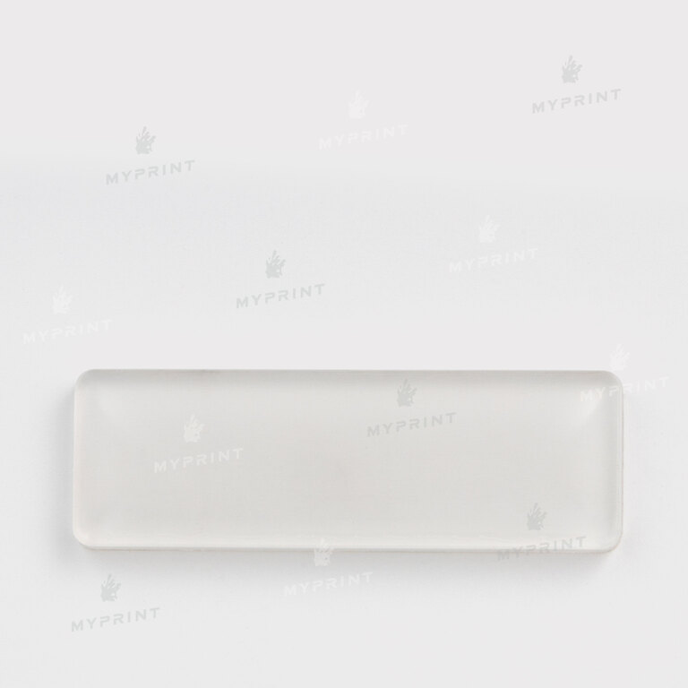 Badge for sublimation acrylic glossy white 76*25 mm, thickness 4 mm (11029)  Badge for sublimation acrylic glossy white 76*25 mm, thickness 4 mm (11029)