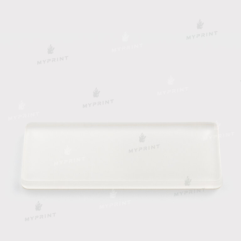 Badge for sublimation acrylic glossy white 76*31.8 mm, thickness 4 mm (11030)  Badge for sublimation acrylic glossy white 76*31.8 mm, thickness 4 mm (11030)