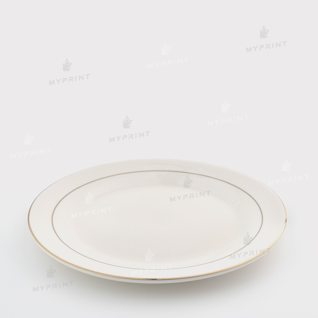 Sublimation plate white with gold rim d = 25 cm (11746) - фото 3 Sublimation plate white with gold rim d = 25 cm (11746) - фото 3 - Blanks for sublimation