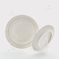 Sublimation plate white with gold rim d = 25 cm (11746) - фото 5 Sublimation plate white with gold rim d = 25 cm (11746) - фото 5 - Blanks for sublimation