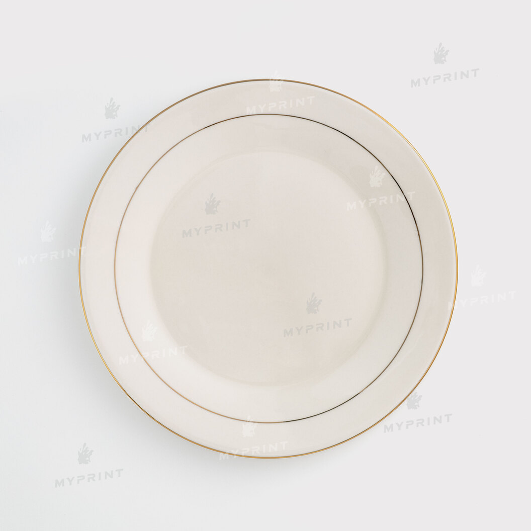 Sublimation plate white with gold rim d = 25 cm (11746) - фото 8 Sublimation plate white with gold rim d = 25 cm (11746) - фото 8 - Blanks for sublimation