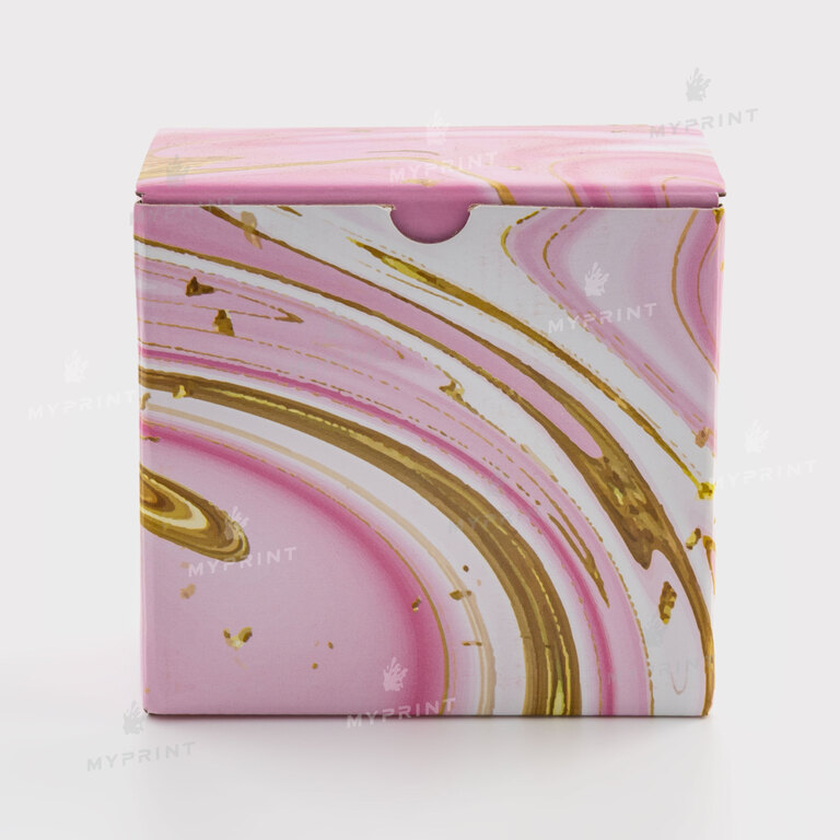 Коробочка для кружки 11 Oz (330 мл) цветная розовый мрамор с золотом (11822)  Коробочка для кружки 11 Oz (330 мл) цветная розовый мрамор с золотом (11822)