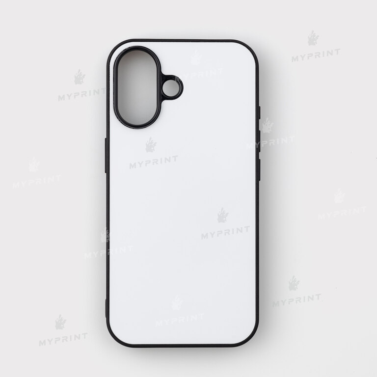 Чехол для сублимации 2D силиконовый (TPU) для iPhone 16 Plus черный (11796)  Чехол для сублимации 2D силиконовый (TPU) для iPhone 16 Plus черный (11796)