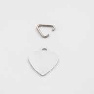 Адресник для собак та котів металевий двосторонній глянцевий білий у формі серця 25,4*31,8 мм, товщина 1 мм (11040) - фото 2 Адресник для собак та котів металевий двосторонній глянцевий білий у формі серця 25,4*31,8 мм, товщина 1 мм (11040) - фото 2 - Заготовки для сублімації