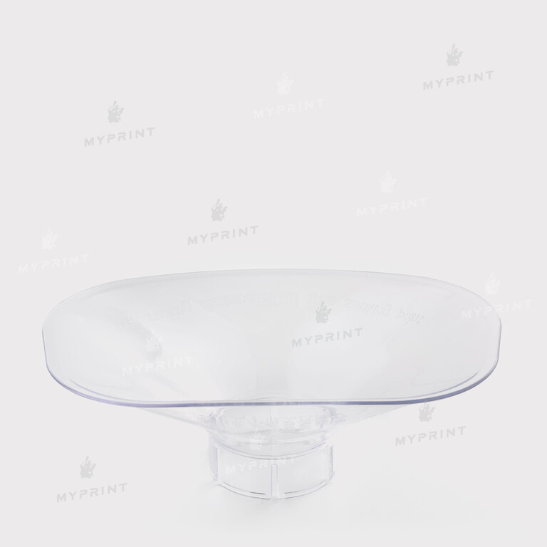 Rectangular transparent plastic exhaust nozzle (23*15 cm) for 65 mm pipe (11740)  Rectangular transparent plastic exhaust nozzle (23*15 cm) for 65 mm pipe (11740)