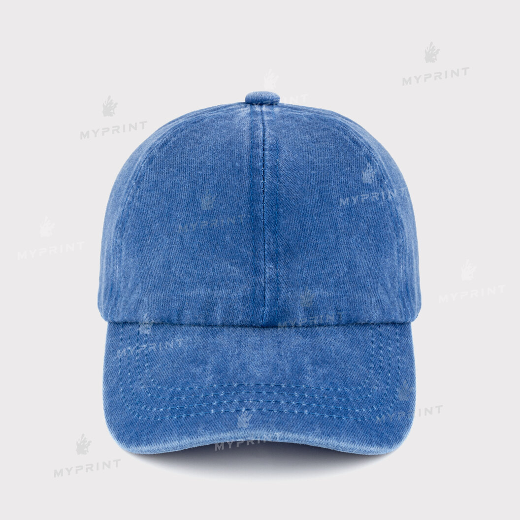 Six-blade cap cotton Vintage children's shabby blue (12035) - фото 2 Six-blade cap cotton Vintage children's shabby blue (12035) - фото 2 - Blanks for sublimation