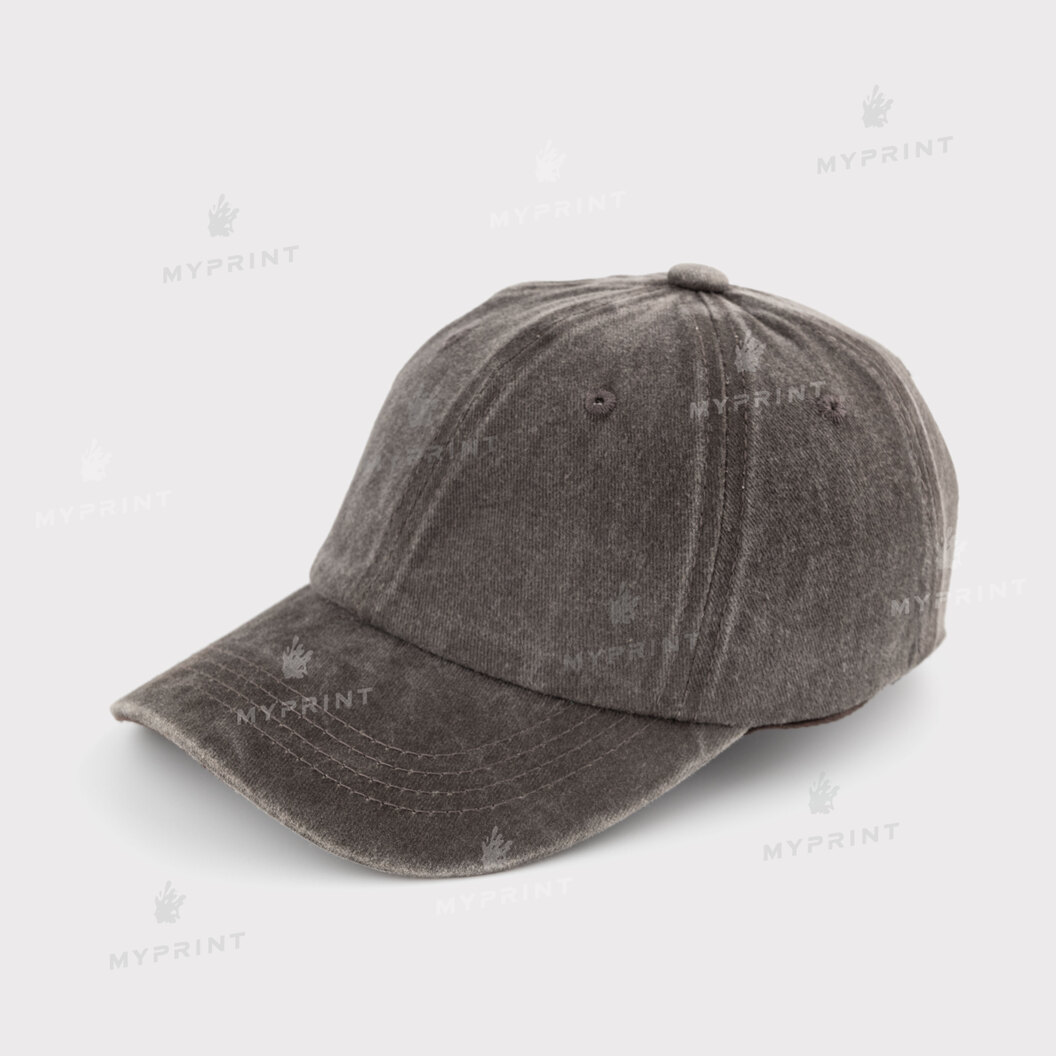 Six-blade cap cotton Vintage children's shabby brown (12040) - фото 1 Six-blade cap cotton Vintage children's shabby brown (12040) - фото 1 - Blanks for sublimation