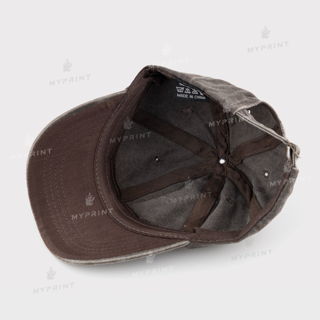 Six-blade cap cotton Vintage children's shabby brown (12040) - фото 4 Six-blade cap cotton Vintage children's shabby brown (12040) - фото 4 - Blanks for sublimation