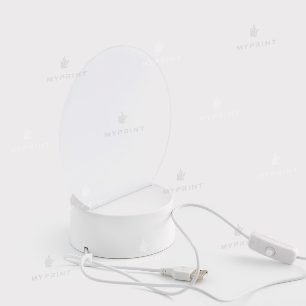 Акрилова фоторамка для сублімації з LED-підсвіткою та пластиковою підставкою кругла (12030) - фото 4 Акрилова фоторамка для сублімації з LED-підсвіткою та пластиковою підставкою кругла (12030) - фото 4 - Заготовки для сублімації