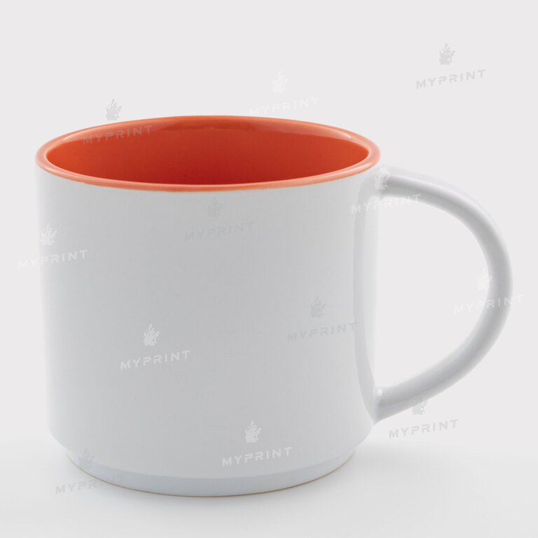 Cup for sublimation colored inside, which is folded one on top of the other orange (450 ml) (6435)  Cup for sublimation colored inside, which is folded one on top of the other orange (450 ml) (6435)