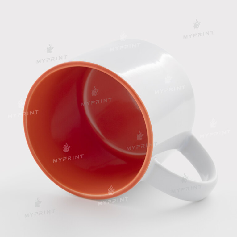 Cup for sublimation colored inside, which is folded one on top of the other orange (450 ml) (6435)  Cup for sublimation colored inside, which is folded one on top of the other orange (450 ml) (6435)