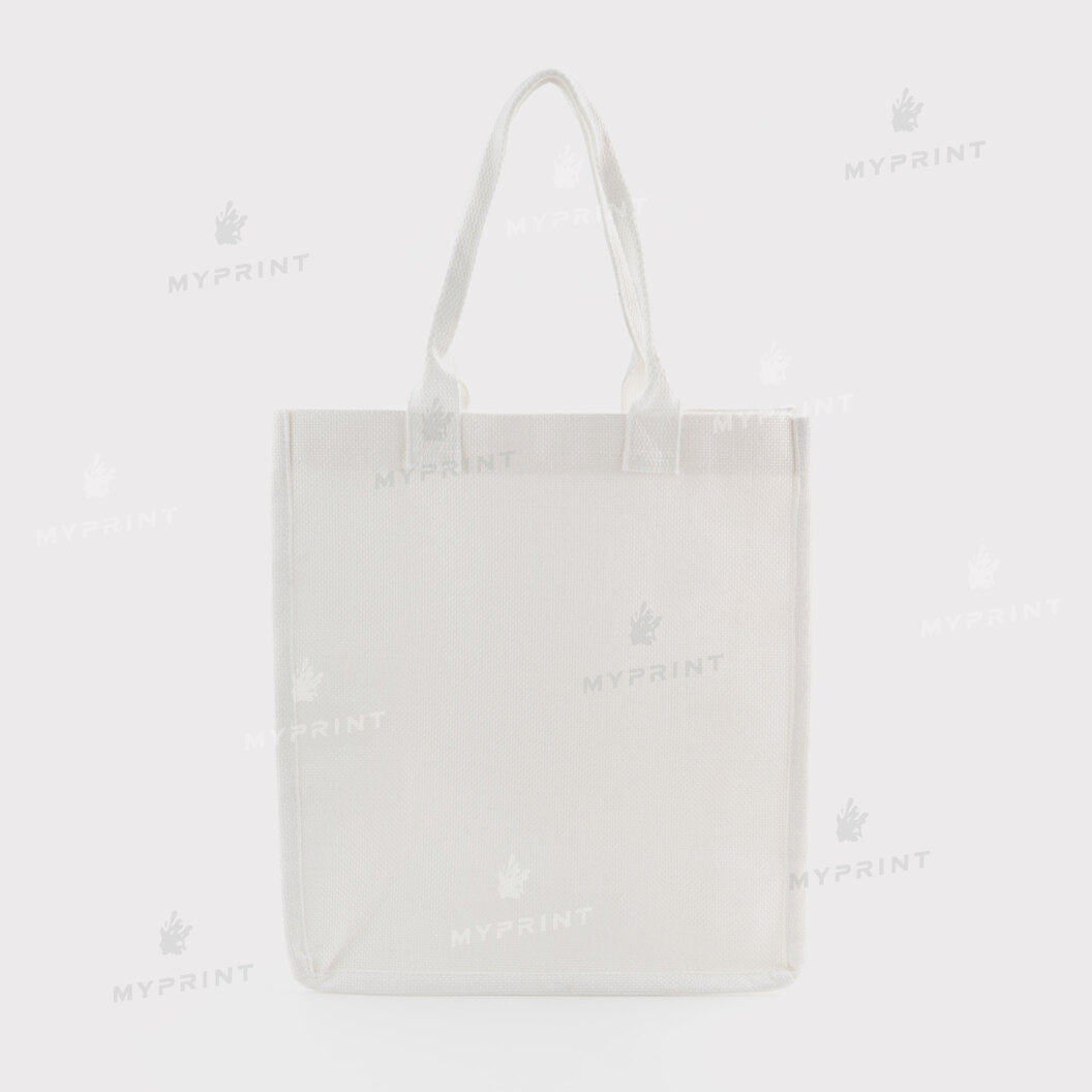 Сумка для сублімації (Tote bag) біла лляна 25*27,5*9,5 см (12121) - фото 2 Сумка для сублімації (Tote bag) біла лляна 25*27,5*9,5 см (12121) - фото 2 - Заготовки для сублімації