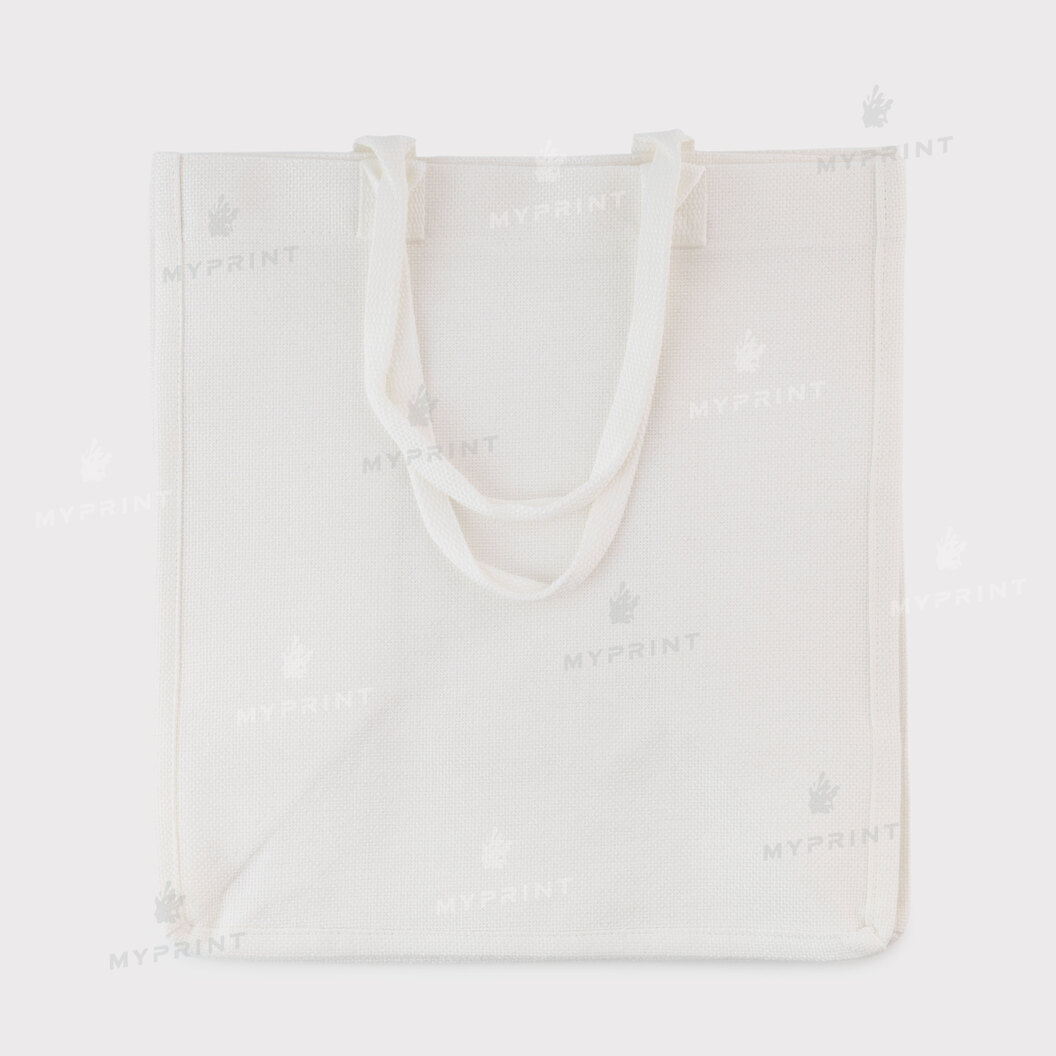 Сумка для сублімації (Tote bag) біла лляна 25*27,5*9,5 см (12121) - фото 3 Сумка для сублімації (Tote bag) біла лляна 25*27,5*9,5 см (12121) - фото 3 - Заготовки для сублімації