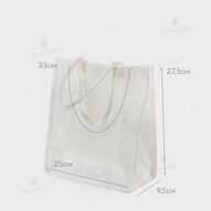 Сумка для сублімації (Tote bag) біла лляна 25*27,5*9,5 см (12121) - фото 5 Сумка для сублімації (Tote bag) біла лляна 25*27,5*9,5 см (12121) - фото 5 - Заготовки для сублімації