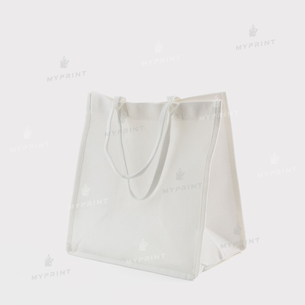 Сумка для сублімації (Tote bag) біла лляна 30*32,5*18,5 см (12122) - фото 1 Сумка для сублімації (Tote bag) біла лляна 30*32,5*18,5 см (12122) - фото 1 - Заготовки для сублімації