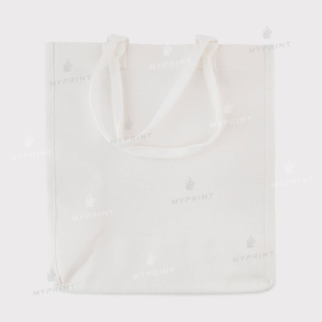 Сумка для сублімації (Tote bag) біла лляна 30*32,5*18,5 см (12122) - фото 3 Сумка для сублімації (Tote bag) біла лляна 30*32,5*18,5 см (12122) - фото 3 - Заготовки для сублімації