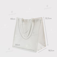 Сумка для сублімації (Tote bag) біла лляна 30*32,5*18,5 см (12122) - фото 5 Сумка для сублімації (Tote bag) біла лляна 30*32,5*18,5 см (12122) - фото 5 - Заготовки для сублімації
