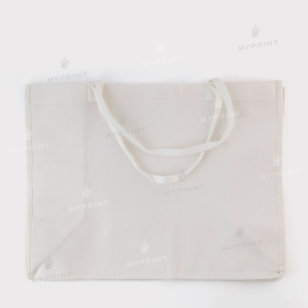 Сумка для сублімації (Tote bag) біла лляна 45*34*18,5 см (12123) - фото 3 Сумка для сублімації (Tote bag) біла лляна 45*34*18,5 см (12123) - фото 3 - Заготовки для сублімації
