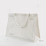 Сумка для сублімації (Tote bag) біла лляна 45*34*18,5 см (12123) - фото 5 Сумка для сублімації (Tote bag) біла лляна 45*34*18,5 см (12123) - фото 5 - Заготовки для сублімації