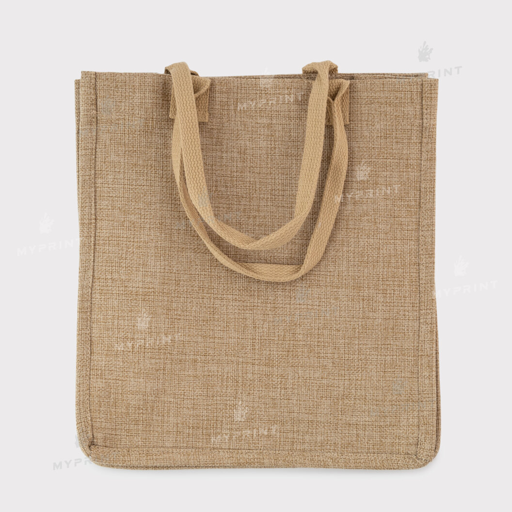 Сумка для сублімації (Tote bag) бежева лляна 25*27,5*9,5 см (12124) - фото 3 Сумка для сублімації (Tote bag) бежева лляна 25*27,5*9,5 см (12124) - фото 3 - Заготовки для сублімації