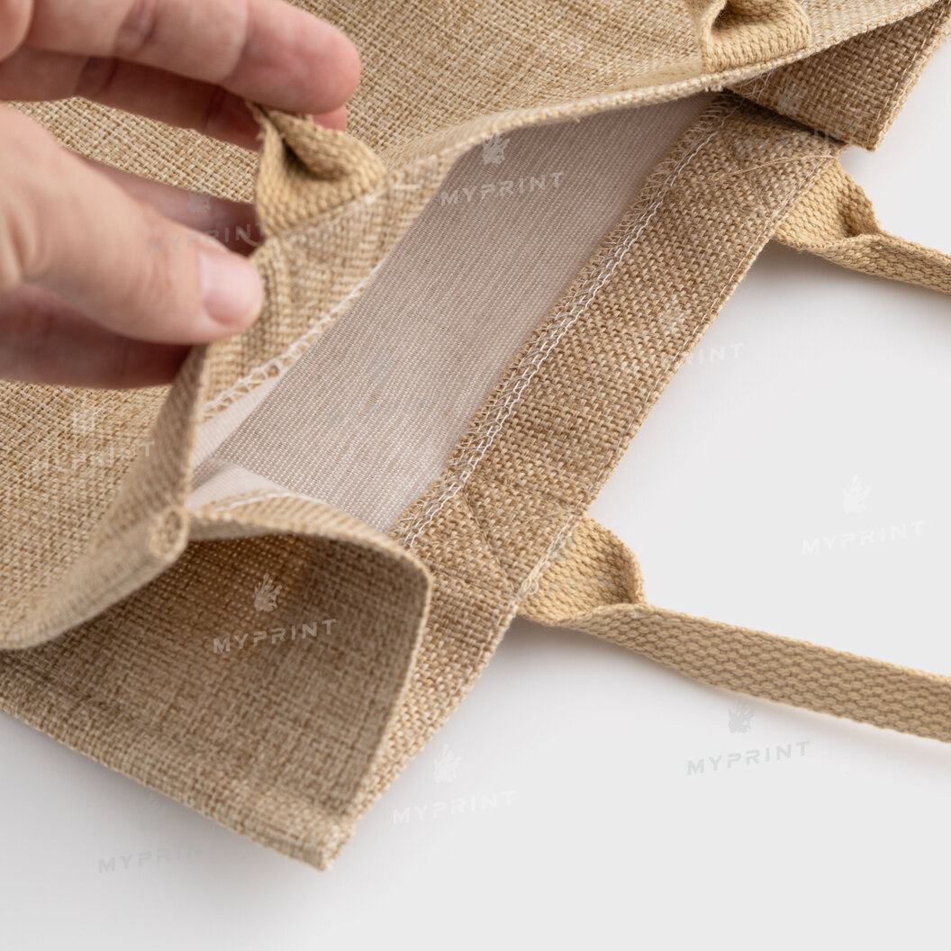 Сумка для сублімації (Tote bag) бежева лляна 25*27,5*9,5 см (12124) - фото 4 Сумка для сублімації (Tote bag) бежева лляна 25*27,5*9,5 см (12124) - фото 4 - Заготовки для сублімації