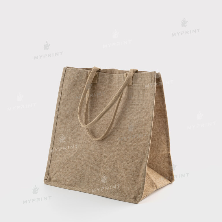 Сумка для сублимации (Tote bag) льняная бежевая 30*32,5*18,5 см (12125)  Сумка для сублимации (Tote bag) льняная бежевая 30*32,5*18,5 см (12125)