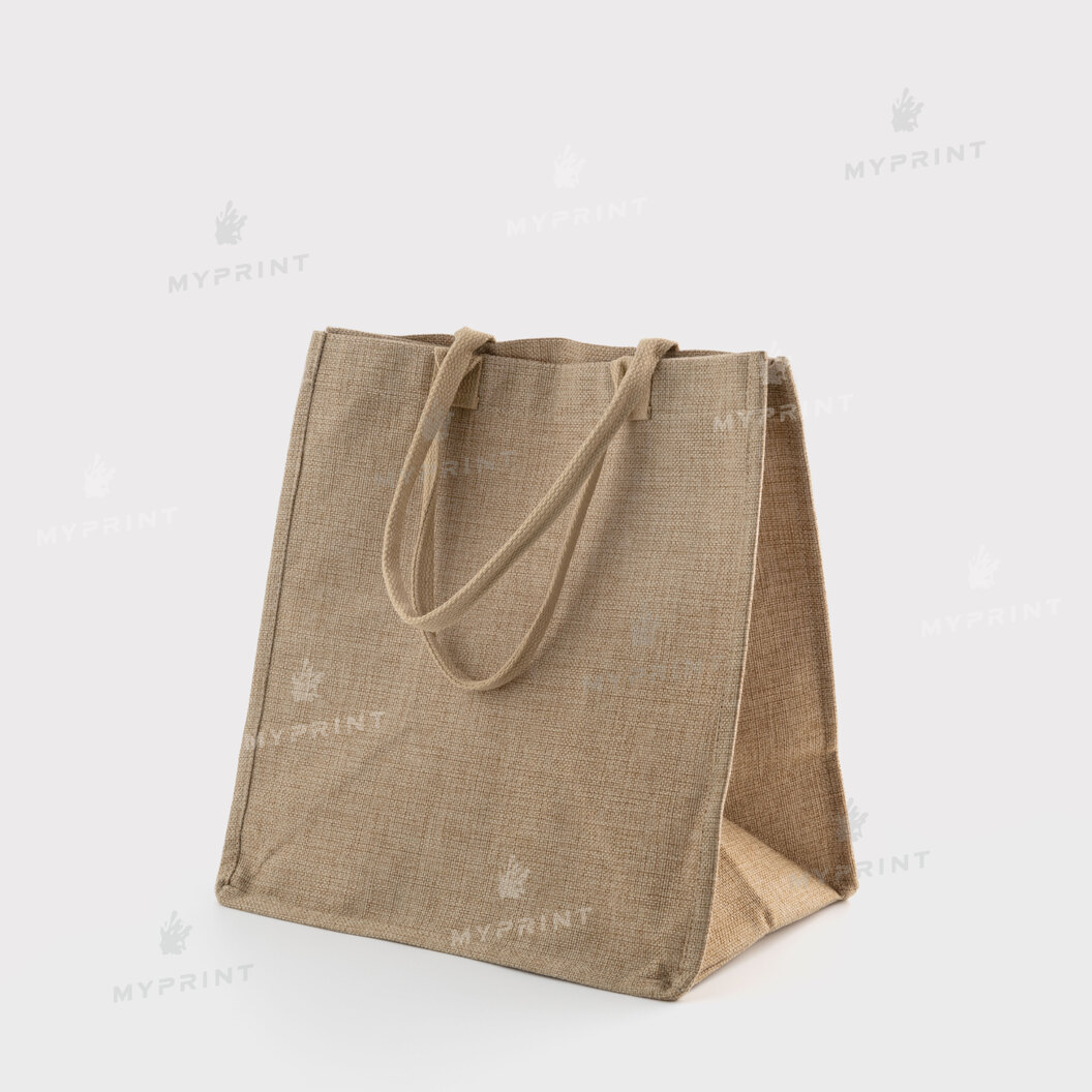 Bag for sublimation (Tote bag) beige linen 30*32.5*18.5 cm (12125) - фото 1 Bag for sublimation (Tote bag) beige linen 30*32.5*18.5 cm (12125) - фото 1 - Blanks for sublimation