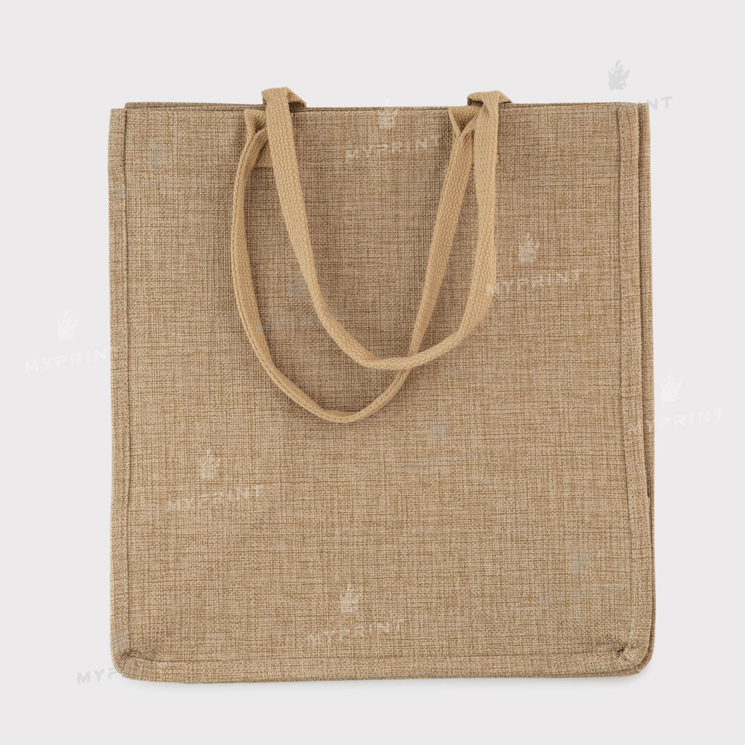 Bag for sublimation (Tote bag) beige linen 30*32.5*18.5 cm (12125) - фото 3 Bag for sublimation (Tote bag) beige linen 30*32.5*18.5 cm (12125) - фото 3 - Blanks for sublimation