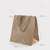 Bag for sublimation (Tote bag) beige linen 30*32.5*18.5 cm (12125) - фото 5 Bag for sublimation (Tote bag) beige linen 30*32.5*18.5 cm (12125) - фото 5 - Blanks for sublimation