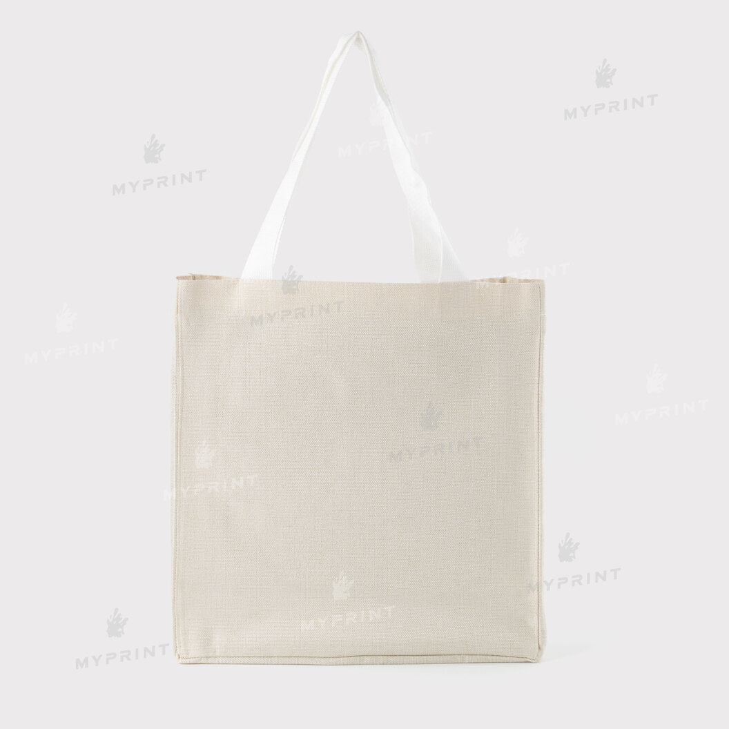 Vertical sublimation bag with linen bottom 33*37 cm (10377) - фото 2 Vertical sublimation bag with linen bottom 33*37 cm (10377) - фото 2 - Blanks for sublimation