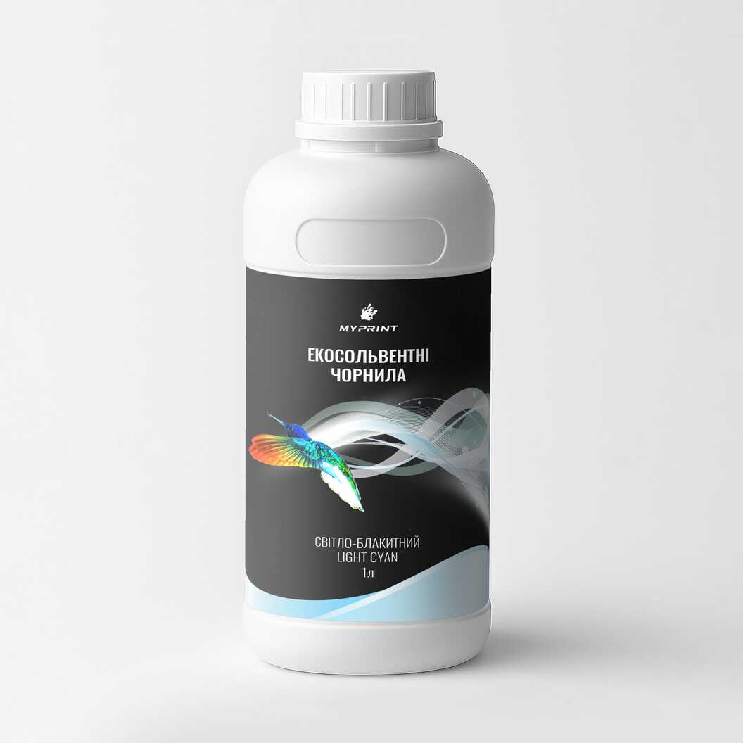 Экосольвентные чернила My Print (1 л) light cyan (11213) - фото 1 - Расходные материалы для печати