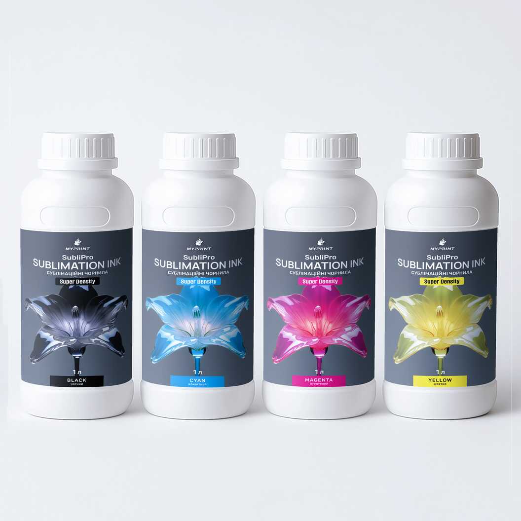 Комплект сублимационных чернил My Print SubliPro Super Density (4*1 л) (12156) - фото 1 Комплект сублимационных чернил My Print SubliPro Super Density (4*1 л) (12156) - фото 1 - Расходные материалы для печати