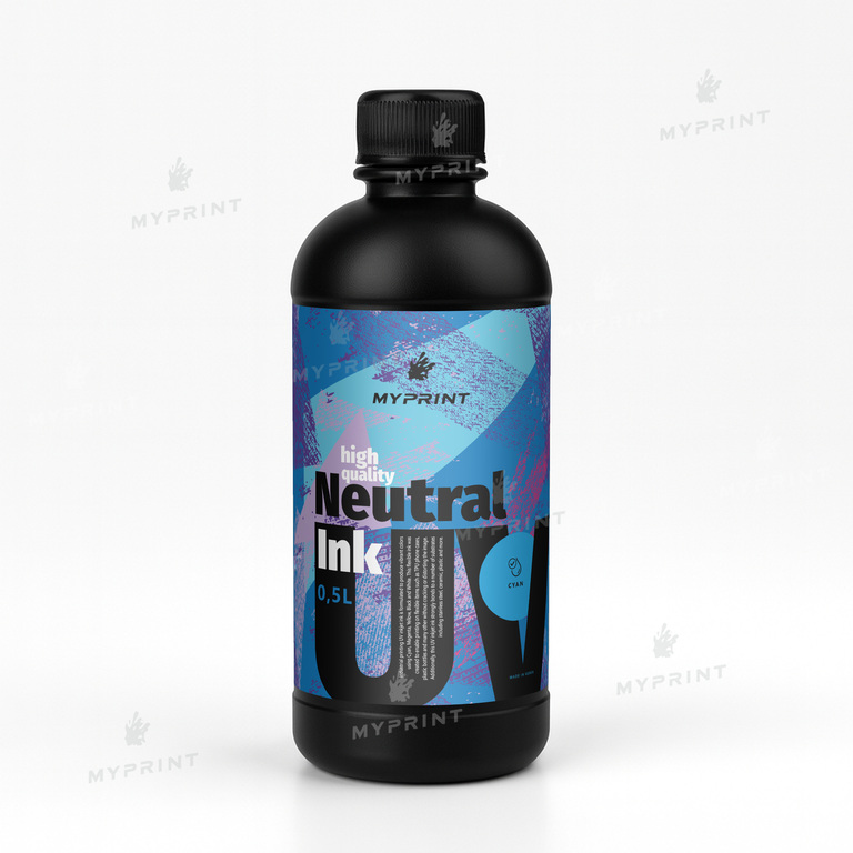 Ink for UV printing My Print UV LED neutral (0.5 l) cyan (9605)  Ink for UV printing My Print UV LED neutral (0.5 l) cyan (9605)