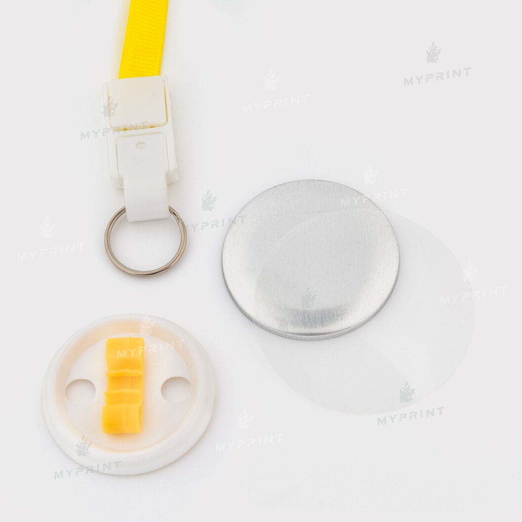 Blank for 44 mm medal with yellow ribbon My Print ptb44 (11910) - фото 2 Blank for 44 mm medal with yellow ribbon My Print ptb44 (11910) - фото 2 - Equipment and blanks for badges magnets key rings