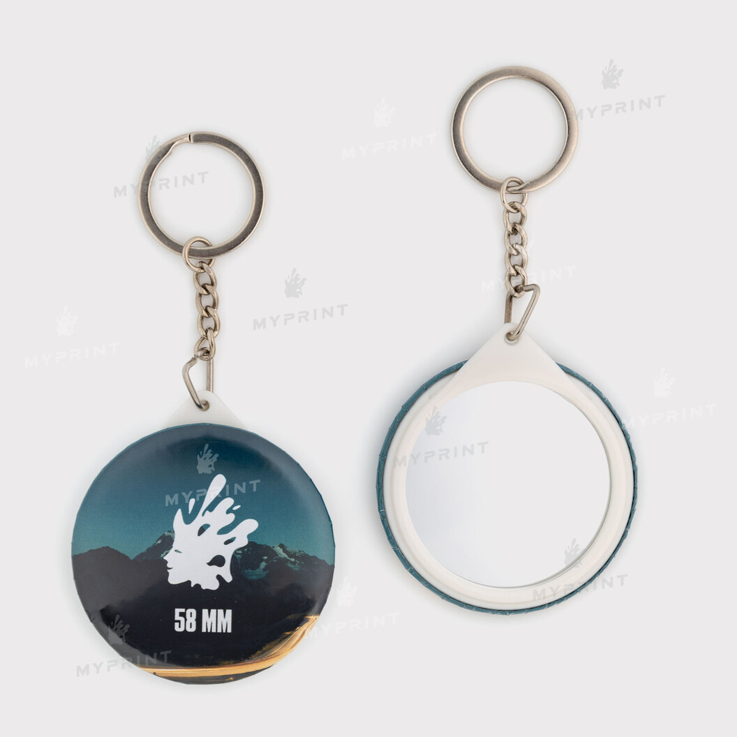 Заготовка для закатного брелока-дзеркала з ланцюжком 58 мм My Print mpk58lk (11891) - фото 1 Заготовка для закатного брелока-дзеркала з ланцюжком 58 мм My Print mpk58lk (11891) - фото 1 - Обладнання і заготовки для значків магнітів брелоків