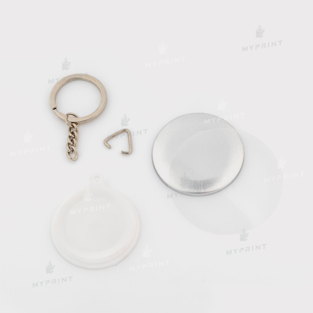 Blank for 44 mm button keychain with long chain My Print pk44lk (11875) - фото 2 Blank for 44 mm button keychain with long chain My Print pk44lk (11875) - фото 2 - Equipment and blanks for badges magnets key rings