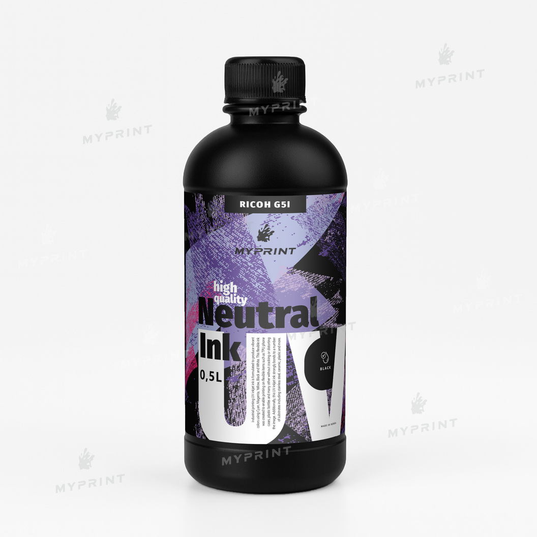 My Print UV LED neutral ink for UV printing for Ricoh G5I (05 L) black (11220) - фото 1 My Print UV LED neutral ink for UV printing for Ricoh G5I (05 L) black (11220) - фото 1 - Consumables for printing