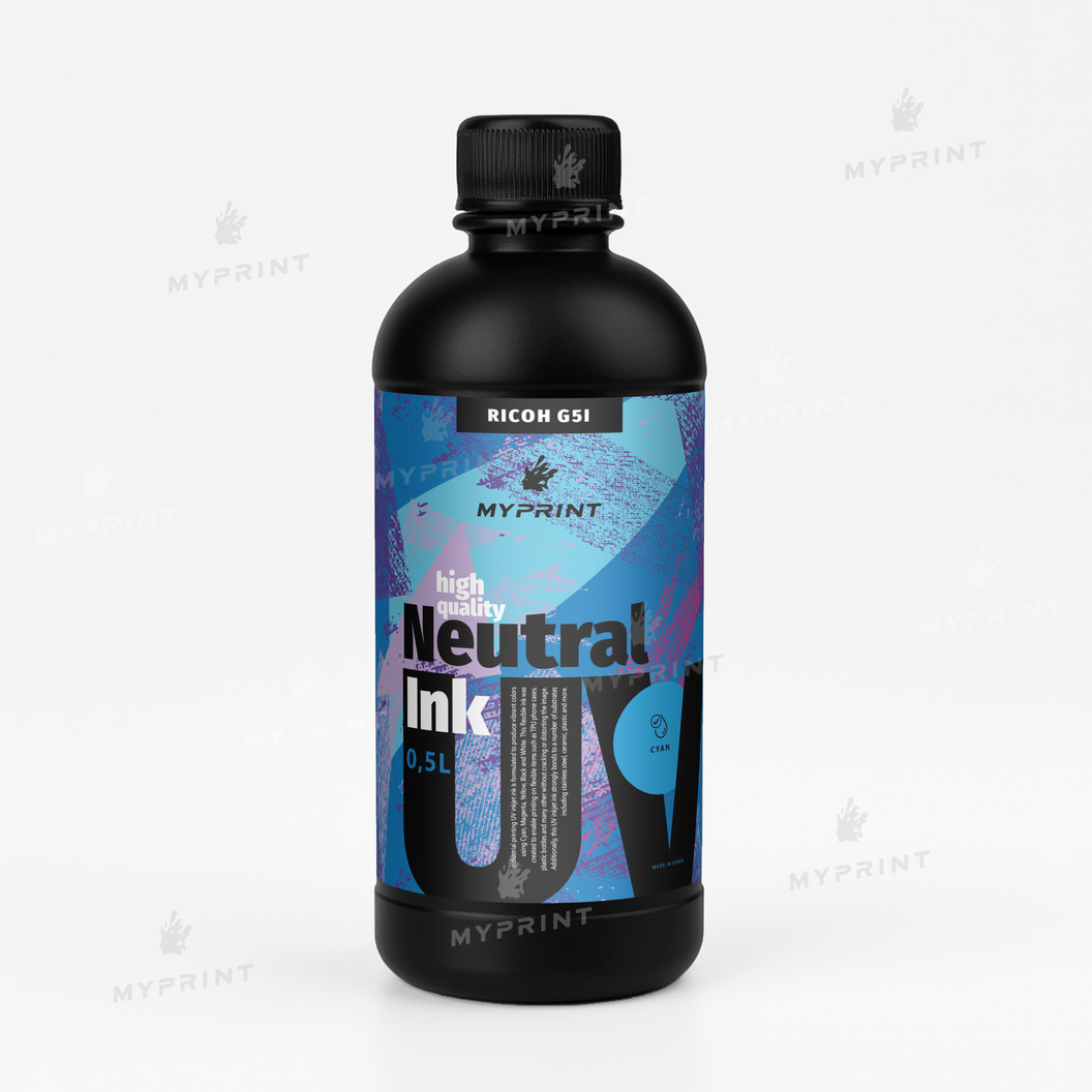 My Print UV LED neutral ink for UV printing for Ricoh G5I (05 L) cyan (11225) - фото 1 My Print UV LED neutral ink for UV printing for Ricoh G5I (05 L) cyan (11225) - фото 1 - Consumables for printing
