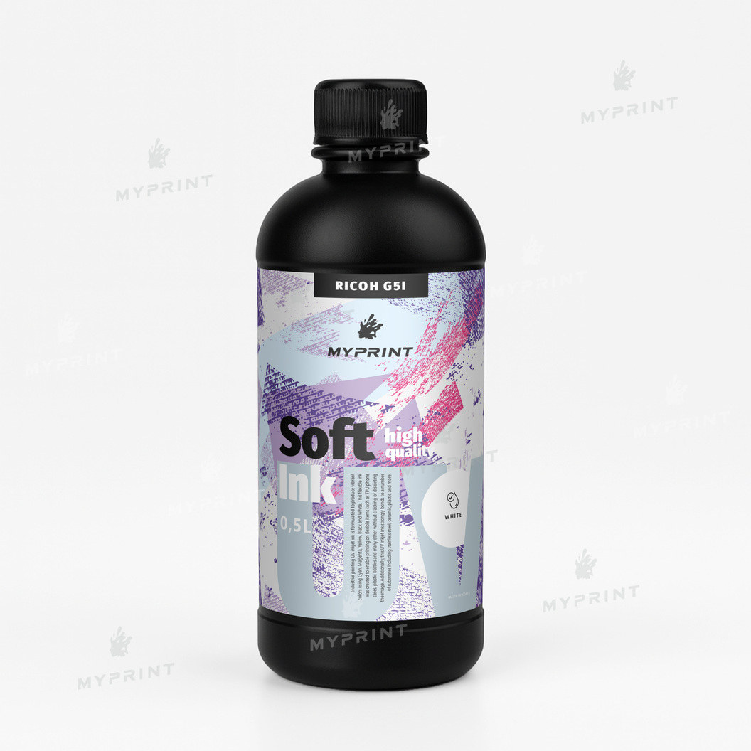 Чернила для УФ печати My Print UV LED soft для Ricoh G5I (0,5 л) white (11228) - фото 1 Чернила для УФ печати My Print UV LED soft для Ricoh G5I (0,5 л) white (11228) - фото 1 - Расходные материалы для печати