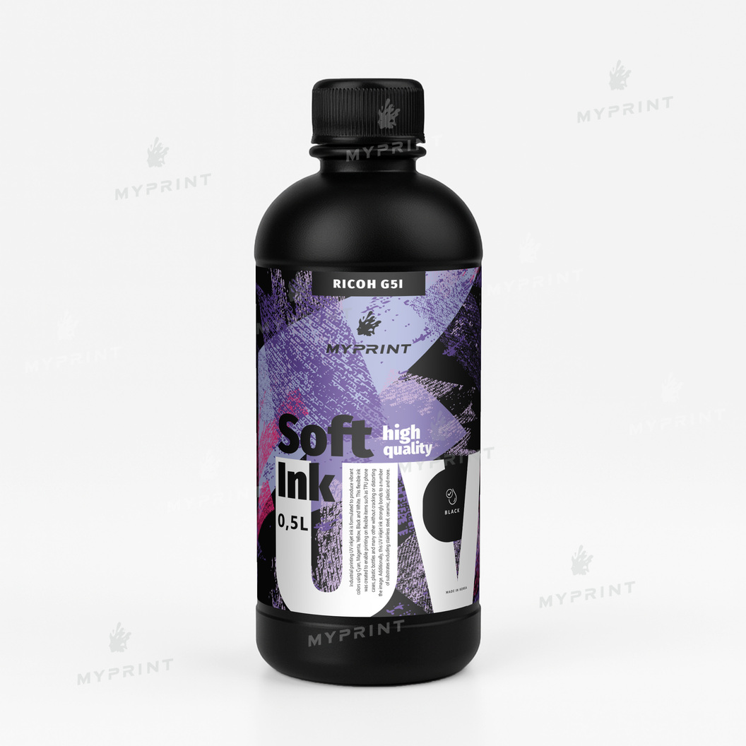 My Print UV LED soft ink for UV printing for Ricoh G5I (05 L) black (11226) - фото 1 My Print UV LED soft ink for UV printing for Ricoh G5I (05 L) black (11226) - фото 1 - Consumables for printing