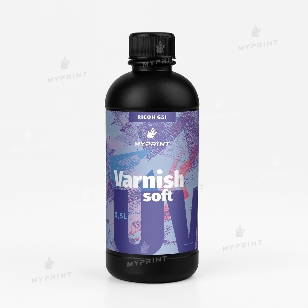 Лак для УФ печати My Print UV LED varnish soft для Ricoh G5I (0,5 л) (11231) - фото 1 Лак для УФ печати My Print UV LED varnish soft для Ricoh G5I (0,5 л) (11231) - фото 1 - Расходные материалы для печати