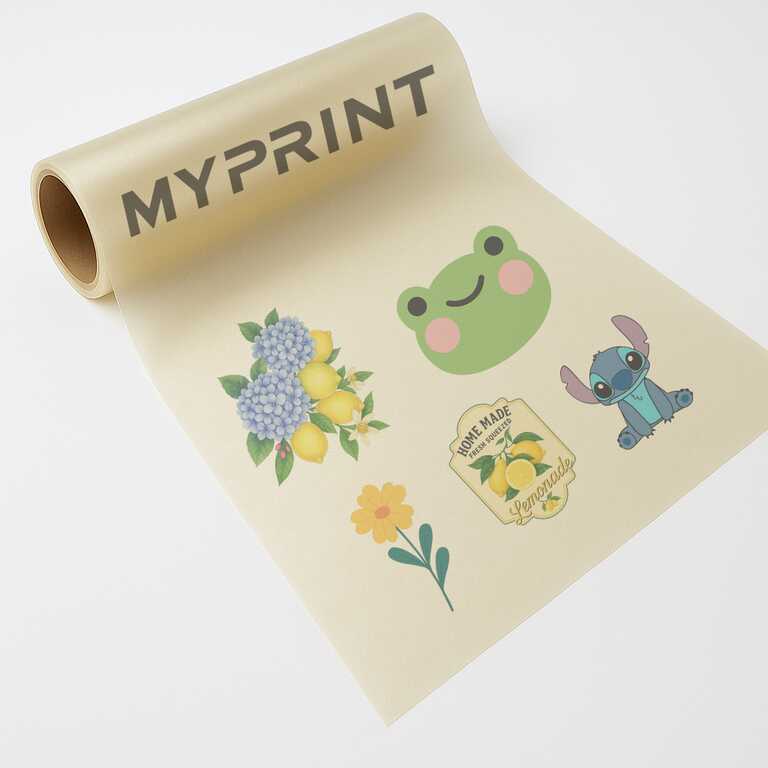 DTF друк на перламутровій золотистій плівці 1 пог. м. (1*0,4 м) (10225) 