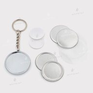 37mm Chrome Keychain- Double (11430) - фото 2 37mm Chrome Keychain- Double (11430) - фото 2 - Equipment and blanks for badges magnets key rings