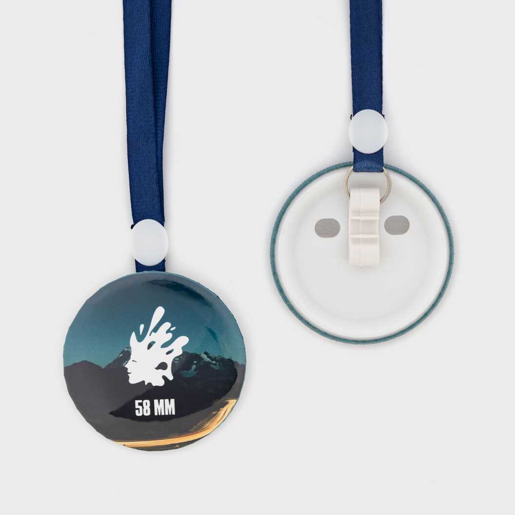 Заготовка для закатної медалі 58 мм з синьою стрічкою (6276) - фото 1 Заготовка для закатної медалі 58 мм з синьою стрічкою (6276) - фото 1 - Обладнання і заготовки для значків магнітів брелоків