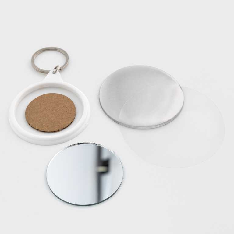 Blank for a 58 mm folding mirror keychain (6994)  Blank for a 58 mm folding mirror keychain (6994)