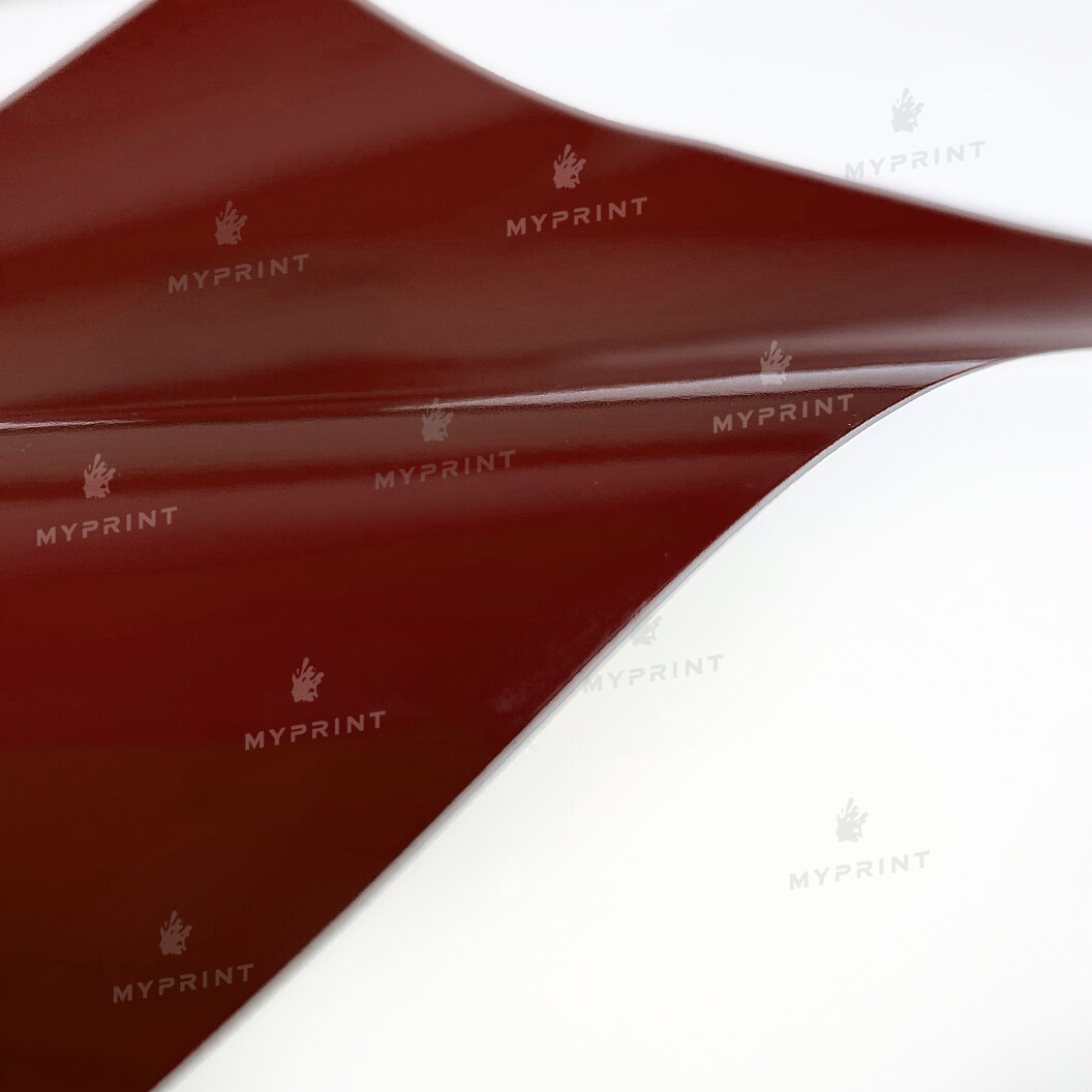 Самоклеюча плівка глянцева бордова GL06 1 пог. м. (1*0,3 м) (8503) - фото 2 - Плотери і матеріали для порізки